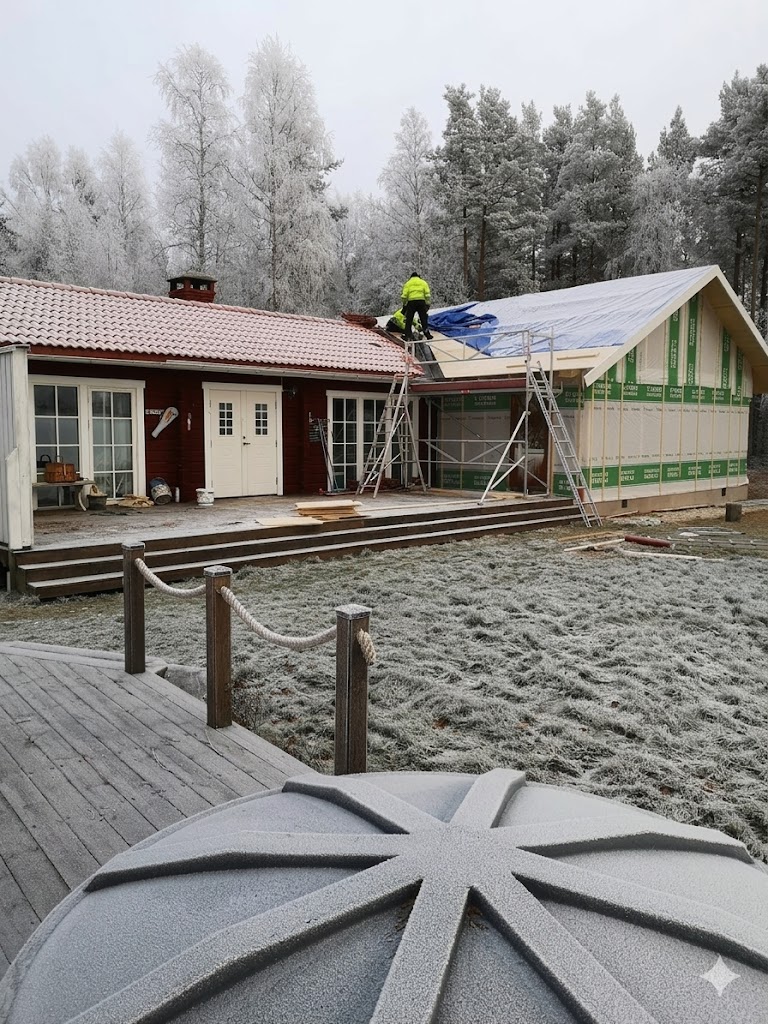 Tillbyggnad och takarbete